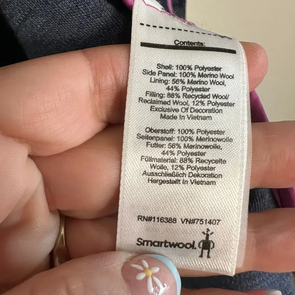 Smartwool Women's Smartloft 60 Hoodie Vest XS Merino Wool Lining EUC